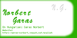 norbert garas business card